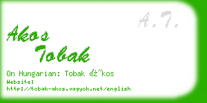 akos tobak business card